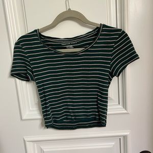 American Eagle Green Crop Top